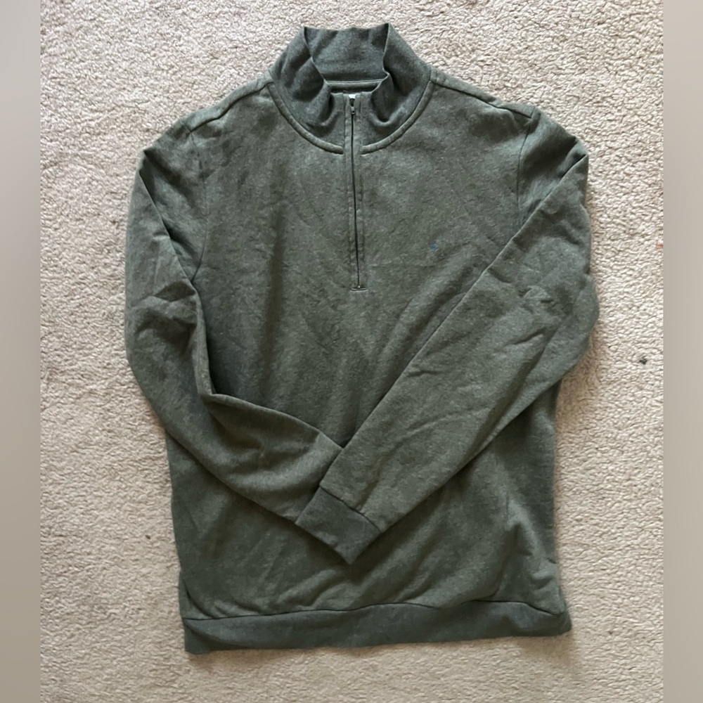 Mens Criquet 1/4 Zip Olive Large